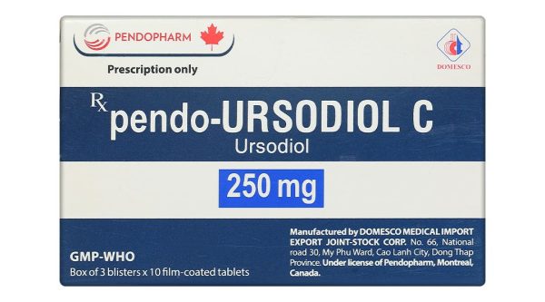 Pendo-Ursodiol C 250mg điều trị xơ gan mật nguyên phát (3 vỉ x 10 viên)