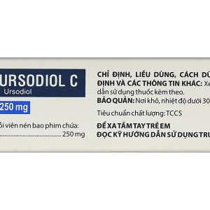 Pendo-Ursodiol C 250mg điều trị xơ gan mật nguyên phát (3 vỉ x 10 viên)