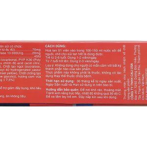 Viên sủi Peptazin CaliUSA hỗ trợ giảm đầy bụng, khó tiêu hộp 20 viên