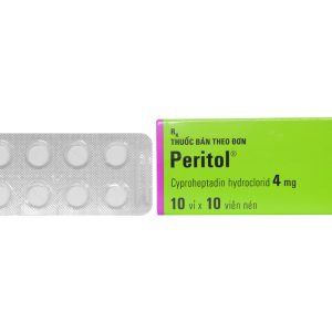 Peritol 4mg trị dị ứng, đau đầu (10 vỉ x 10 viên)