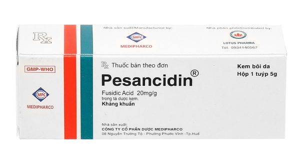 Kem bôi Pesancidin 20mg trị nhiễm khuẩn, nấm da tuýp 5g