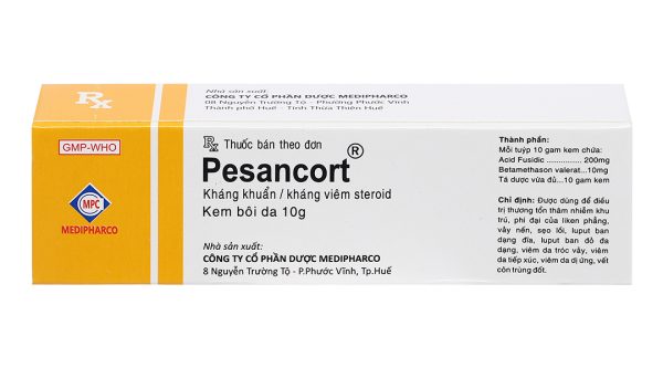 Kem bôi Pesancort trị viêm da, sẹo lồi tuýp 10g