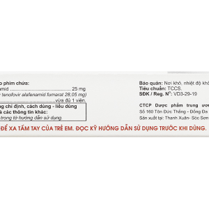 Pharcavir 25mg trị viêm gan siêu vi B mạn tính (3 vỉ x 10 viên)