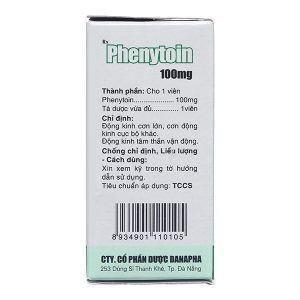 Phenytoin Danapha 100mg trị động kinh lọ 100 viên