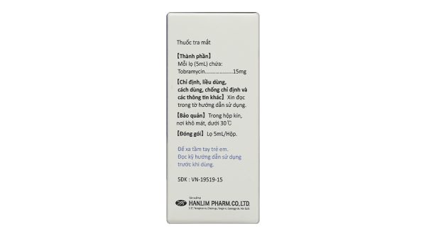 Dung dịch nhỏ mắt Philtobax trị nhiễm khuẩn mắt lọ 5ml