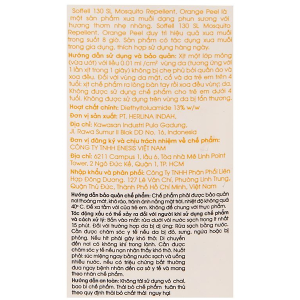 Xịt Soffell hương cam giúp xua muỗi cho trẻ chai 80ml