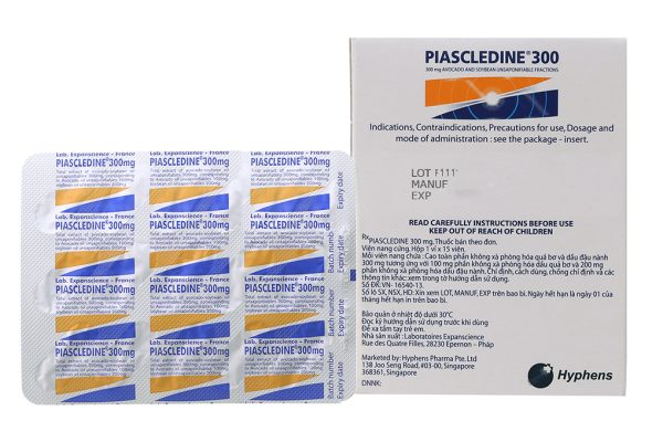 Piascledine 300 trị thoái hóa xương khớp (1 vỉ x 15 viên)