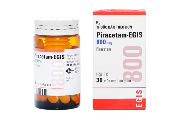 Piracetam EGIS 800mg trị hội chứng tâm thần thực thể lọ 30 viên