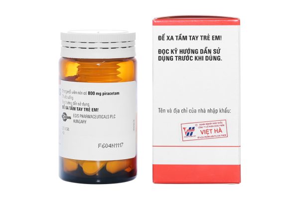 Piracetam EGIS 800mg trị hội chứng tâm thần thực thể lọ 30 viên