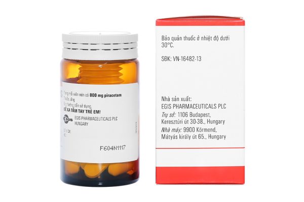 Piracetam EGIS 800mg trị hội chứng tâm thần thực thể lọ 30 viên