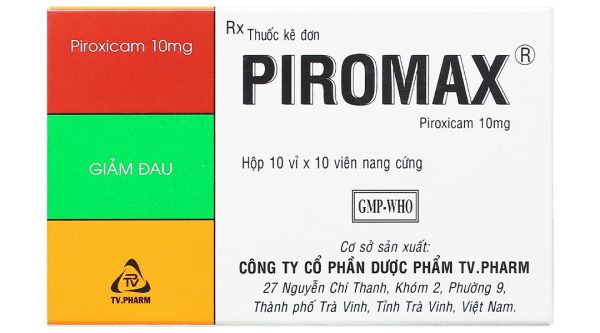 Piromax 10mg điều trị triệu chứng viêm xương khớp (10 vỉ x 10 viên)