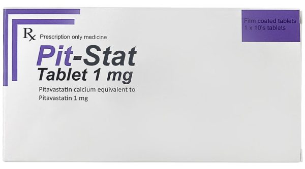 Pit-Stat Tablet 1mg tác dụng giảm cholesterol toàn phần và LDL-C (1 vỉ x 10 viên)