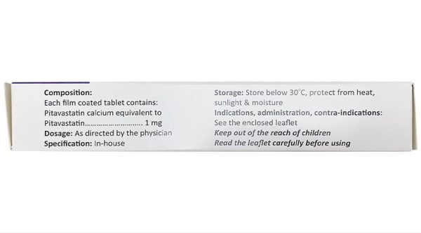 Pit-Stat Tablet 1mg tác dụng giảm cholesterol toàn phần và LDL-C (1 vỉ x 10 viên)