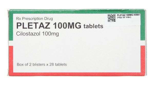 Pletaz 100mg tablets trị bệnh lý đau cách hồi ở chân (2 vỉ x 28 viên)
