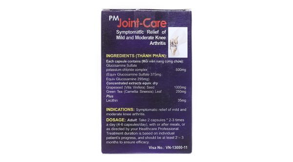 PM Joint-Care giảm triệu chứng thoái hóa khớp nhẹ và trung bình (5 vỉ x 12 viên)