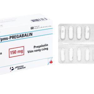 Pms-Pregabalin 150mg trị động kinh, đau dây thần kinh (4 vỉ x 15 viên)