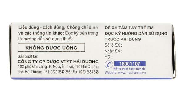 Dung dịch sát khuẩn Povidon-Iod HD 10% sát trùng ngoài da chai 20ml