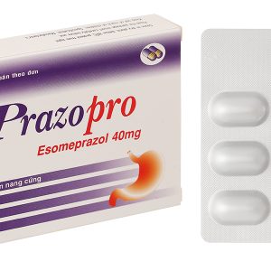 Prazopro 40mg trị trào ngược dạ dày, thực quản (2 vỉ x 7 viên)