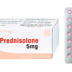 Prednisolone 5mg TV.Pharm chống viêm, chống dị ứng và ức chế miễn dịch (10 vỉ x 20 viên)