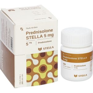 Prednisolone Stella 5mg điều trị các triệu chứng viêm, dị ứng chai 200 viên
