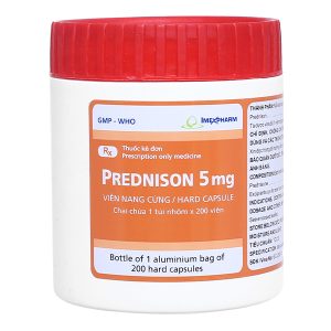 Prednison Imexpharm 5mg thuốc kháng viêm chai 200 viên