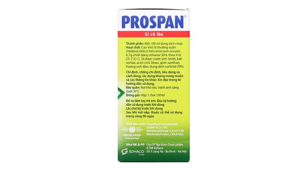 Siro Prospan trị ho, viêm phế quản chai 100ml