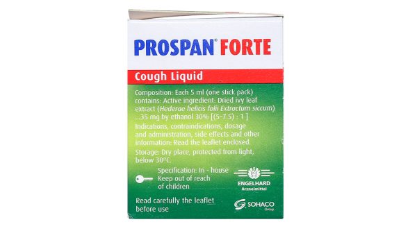 Siro Prospan Forte trị ho, viêm hô hấp, phế quản (21 gói x 5ml)