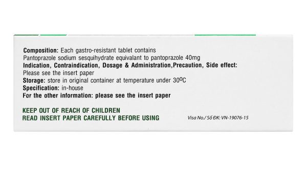 Qapanto 40mg trị loét dạ dày, tá tràng (6 vỉ x 10 viên)