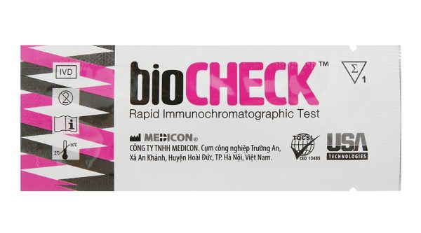 Que thử rụng trứng Biocheck LH Ovulation Rapid Test hộp 7 que