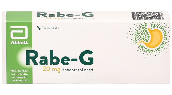 Rabe-G 20mg điều trị trào ngược dạ dày - thực quản (3 vỉ x 10 viên)