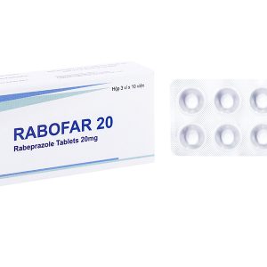 Rabofar 20 trị trào ngược dạ dày, thực quản (3 vỉ x 10 viên)