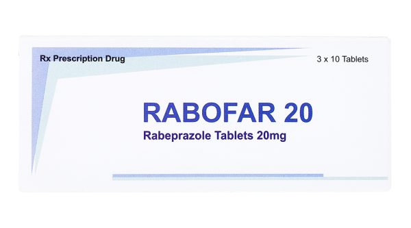 Rabofar 20 trị trào ngược dạ dày, thực quản (3 vỉ x 10 viên)