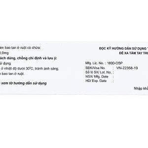 Rabofar 20 trị trào ngược dạ dày, thực quản (3 vỉ x 10 viên)