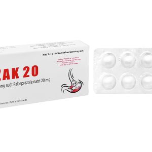 Rabzak 20 trị trào ngược dạ dày, thực quản (3 vỉ x 10 viên)