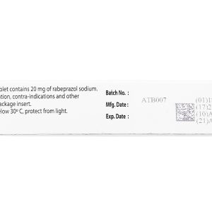 Rabzak 20 trị trào ngược dạ dày, thực quản (3 vỉ x 10 viên)