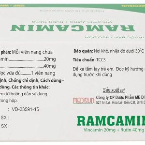 Ramcamin hỗ trợ điều trị tuần hoàn não, suy giảm trí nhớ (6 vỉ x 10 viên)