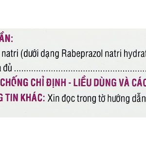 Raxium 20mg điều trị loét dạ dày, tá tràng (3 vỉ x 10 viên)