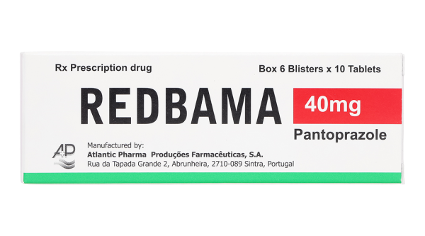 Redbama 40mg trị viêm loét dạ dày tá tràng (6 vỉ x 10 viên)