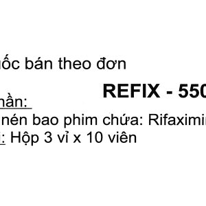 Refix-550 trị hội chứng ruột kích thích, tiêu chảy (3 vỉ x 10 viên)