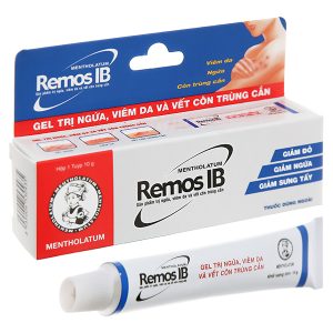 Gel Remos IB trị ngứa, vết côn trùng cắn, chàm, viêm da tuýp 10g