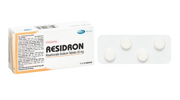 Residron 35mg điều trị và ngăn ngừa loãng xương (1 vỉ x 4 viên)