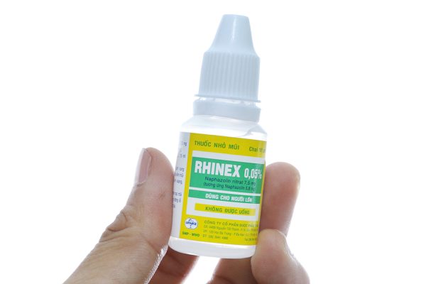 Thuốc nhỏ mũi Rhinex 0.05% giảm triệu chứng, sung huyết trong viêm mũi chai 15ml