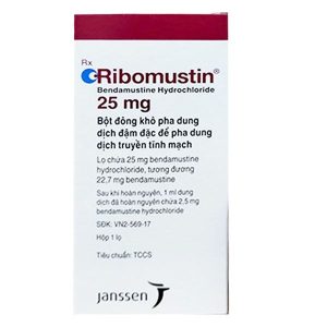 Bột pha tiêm Ribomustin 25mg điều trị bệnh bạch cầu lympho mạn lọ 25mg