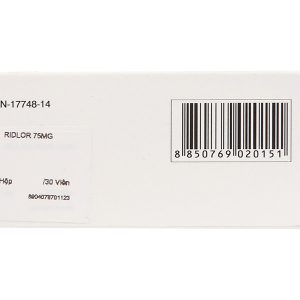 Ridlor 75mg thuốc trị rối loạn nghẽn mạch máu (3 vỉ x 10 viên)