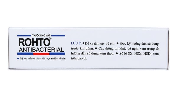Dung dịch nhỏ mắt Rohto Antibacterial trị lẹo mắt, viêm kết mạc mắt chai 13ml