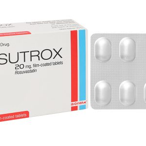 Rosutrox 20mg điều trị rối loạn lipid máu, phòng ngừa biến cố tim mạch (4 vỉ x 7 viên)