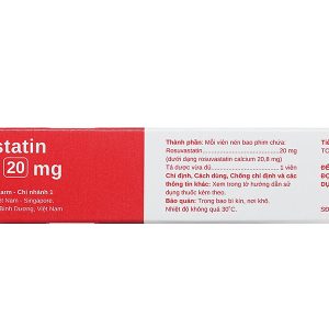 Rosuvastatin Stella 20mg trị rối loạn mỡ máu (3 vỉ x 10 viên)