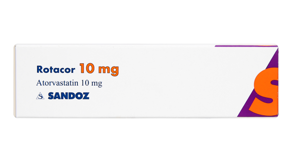 Rotacor 10mg trị tăng cholesterol máu (3 vỉ x 10 viên)