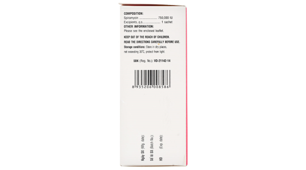 Bột pha hỗn dịch uống Rovas 0.75M trị nhiễm khuẩn (24 gói x 3g)