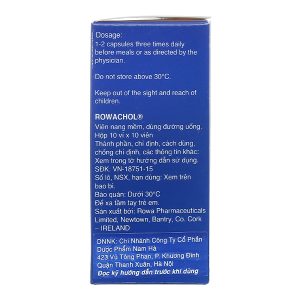 Rowachol trị sỏi đường mật (10 vỉ x 10 viên)